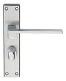 Serozzetta Equi Lever on WC Backplate (Latch & Hinges Included) Lever On Backplate Serozzetta Satin Chrome 