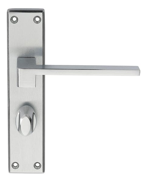 Serozzetta Equi Lever on WC Backplate (Latch & Hinges Included) Lever On Backplate Serozzetta Satin Chrome 