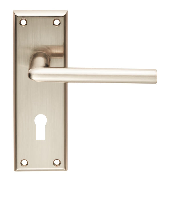 Serozzetta Dieci Lever on Lock Backplate Satin Nickel SZR011SN