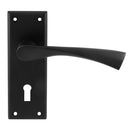 Serozzetta Venti Lever on Lock Backplate (Latch & Hinges Included) Lever On Backplate Serozzetta Matt Black 