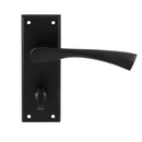 Serozzetta Venti Lever on Bathroom Backplate (Latch & Hinges Included) Lever On Backplate Serozzetta Matt Black 