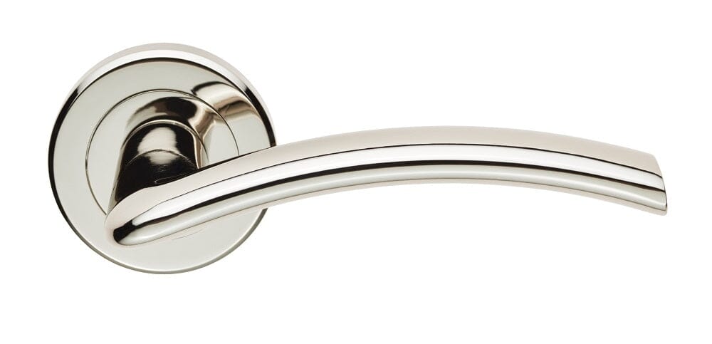Serozzetta Trenta Lever on Rose (Latch & Hinges Included) Lever On Rose Serozzetta Polished Nickel 