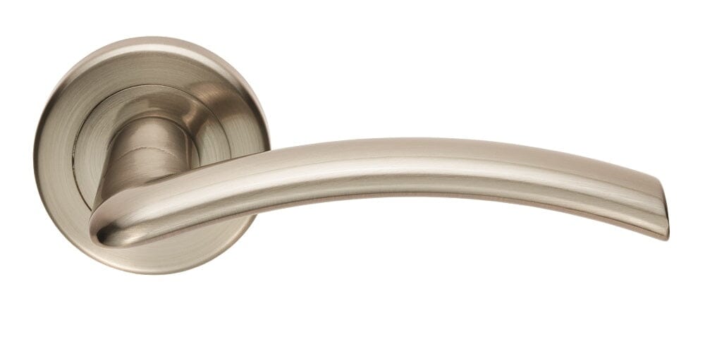 Serozzetta Trenta Lever on Rose (Latch & Hinges Included) Lever On Rose Serozzetta Satin Nickel 