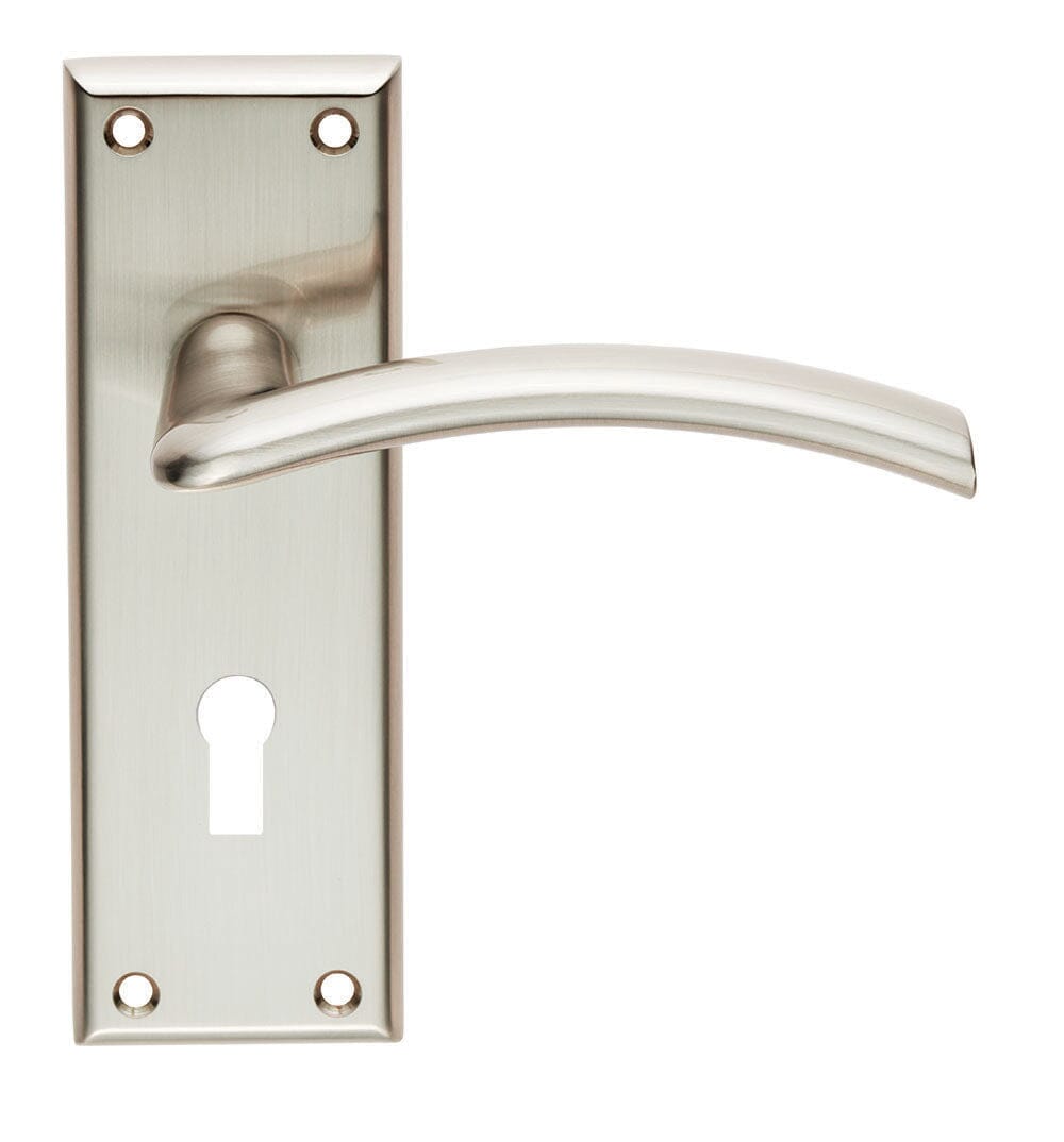 Serozzetta Trenta Lever on Lock Backplate (Latch & Hinges Included) Lever On Backplate Serozzetta Satin Nickel 