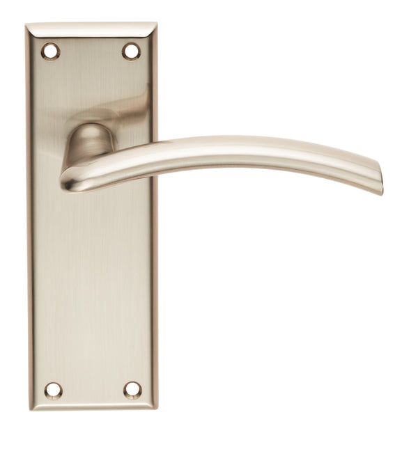 Serozzetta Trenta Lever on Latch Backplate Satin Nickel SZR032SN