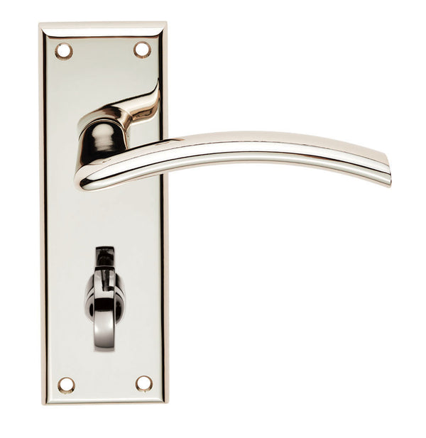 Serozzetta Trenta Lever on Bathroom Backplate Polished Nickel SZR033PN