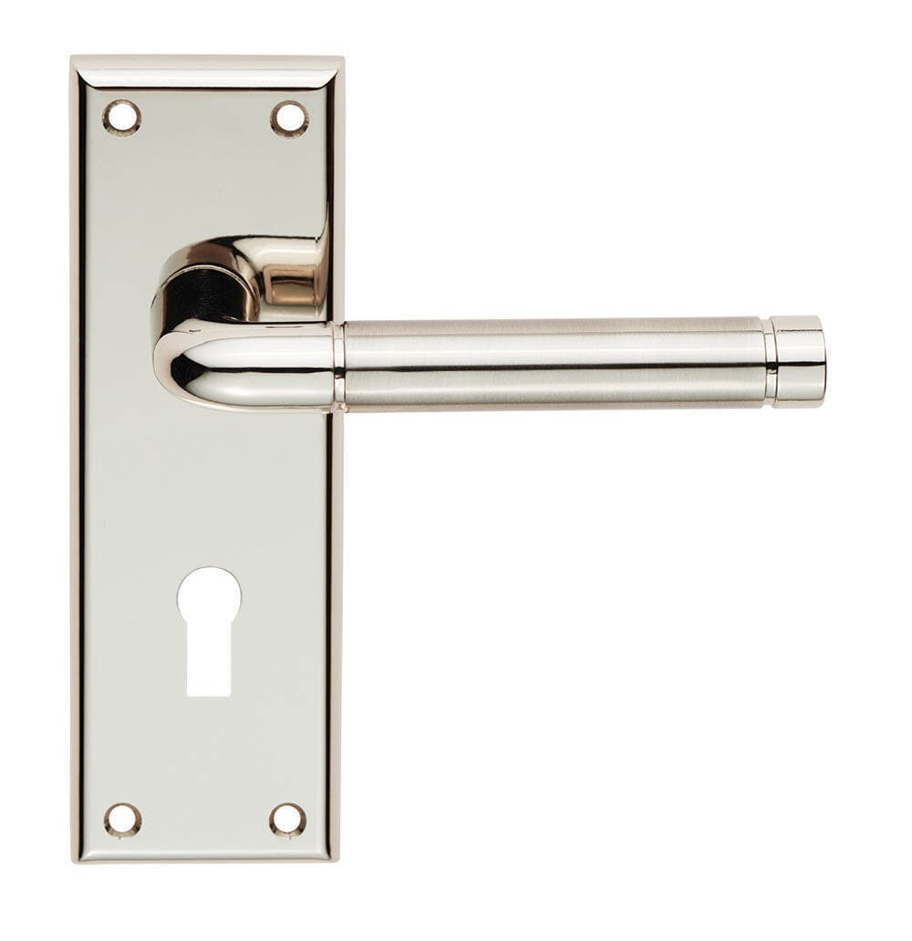 Serozzetta Quaranta Lever on Lock Backplate (Latch & Hinges Included) Lever On Backplate Serozzetta Polished Nickel / Satin Nickel 