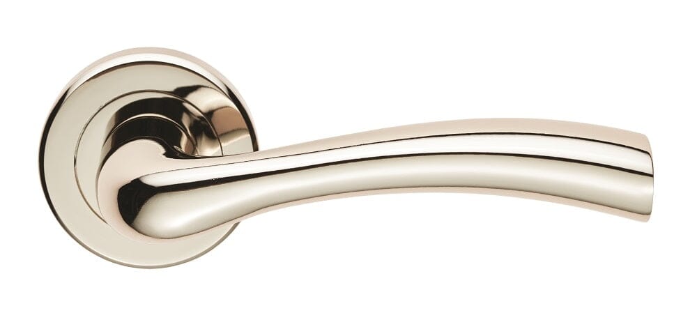 Serozzetta Cinquanta Lever on Rose (Latch & Hinges Included) Lever On Rose Serozzetta Polished Nickel 
