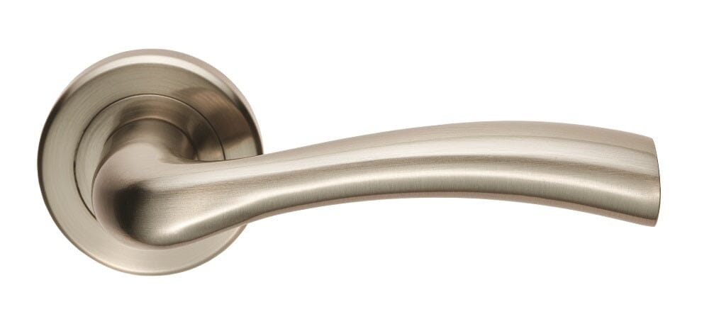Serozzetta Cinquanta Lever on Rose (Latch & Hinges Included) Lever On Rose Serozzetta Satin Nickel 