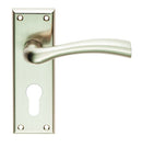 Serozzetta Cinquanta Lever on Euro Lock Backplate (Latch & Hinges Included) Lever On Backplate Serozzetta Satin Nickel 