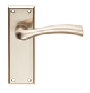 Serozzetta Cinquanta Lever on Latch Backplate (Latch & Hinges Included) Lever On Backplate Serozzetta Satin Nickel 
