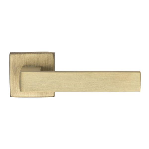 Techna Lever on Square Rose Antique Brass TC5AB