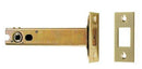 Tubular Dead Bolt 102mm Deadbolt Eurospec Electro Brassed/Satin Stainless Steel 