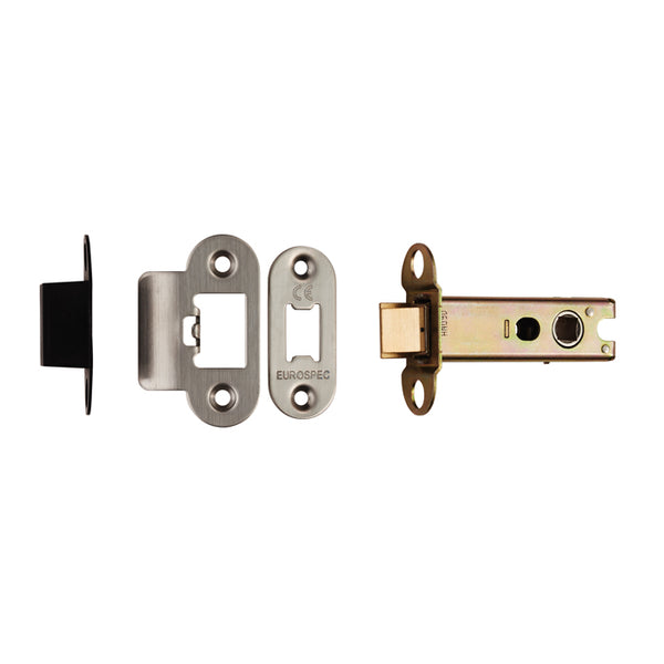 Heavy Sprung Tubular Latch 76mm Satin Stainless Steel TLS5030SSS/R