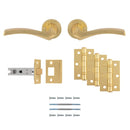Sines Latch Pack Ultimate Door Pack Door Pack Carlisle Brass Satin Brass 