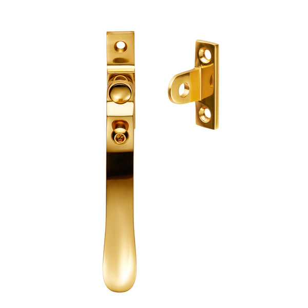 Locking Casement Fastener Polished Brass V1006LCK