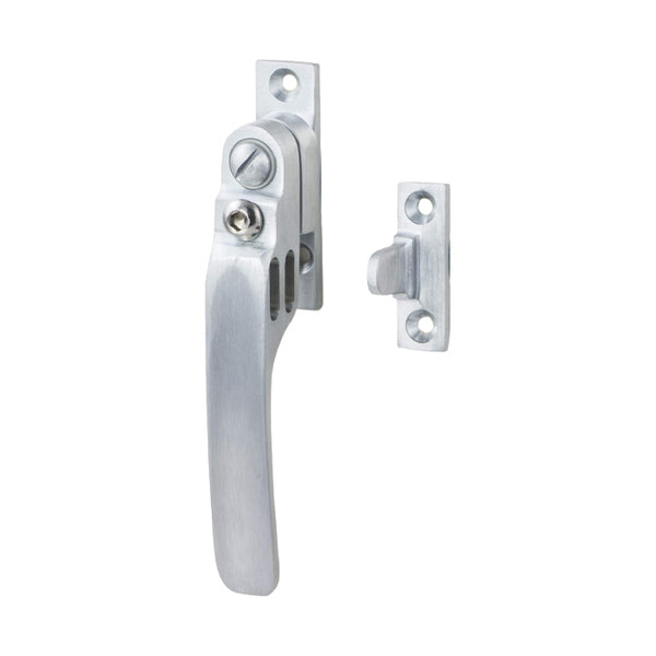 Locking Casement Fastener with Night Vent Satin Chrome V1007LCKSC
