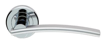 Serozzetta Cumulus Lever On Rose (Latch & Hinges Included) Lever On Rose Serozzetta Polished Chrome / Satin Chrome 
