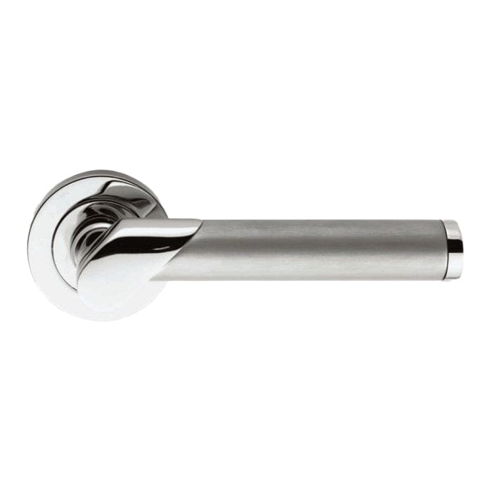 Serozzetta Irwin Lever On Rose (Latch & Hinges Included) Lever On Rose Serozzetta Polished / Satin Chrome Dual Finish 