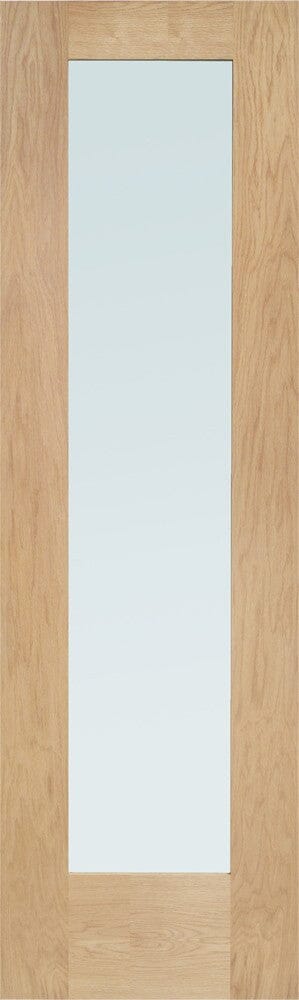 Pattern 10 Double Glazed External Oak Door (Dowelled) Side Light with Obscure Glass
