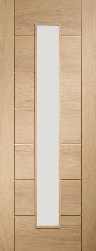 Palermo Original Pre-Finished Oak 1 Light Internal Door with Clear Glass