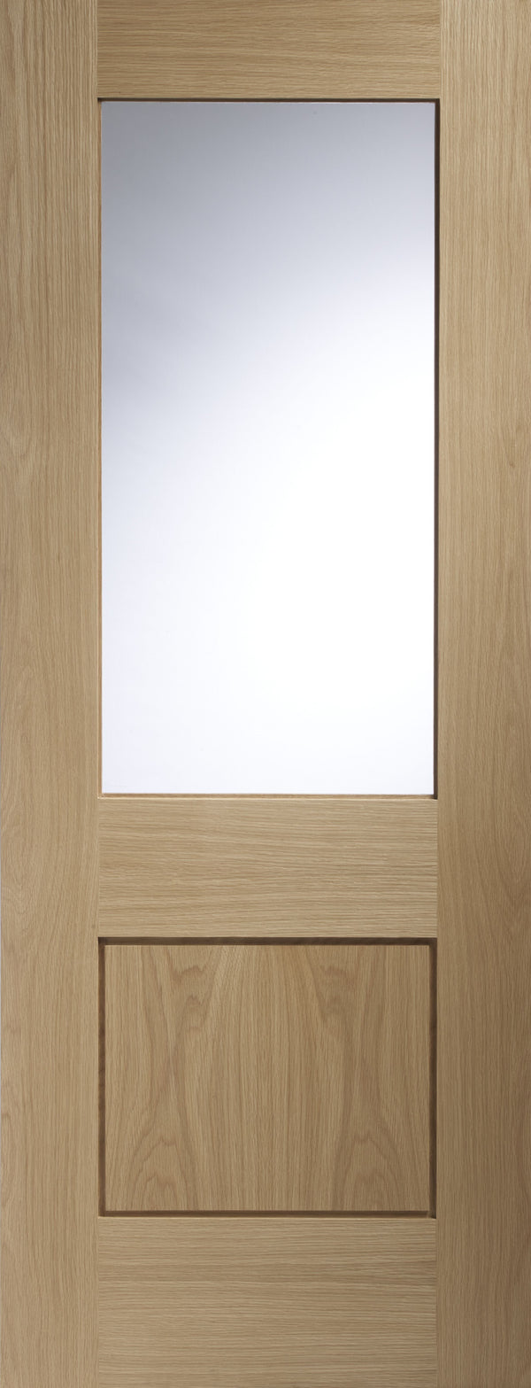 Piacenza Internal Oak Door with Clear Glass
