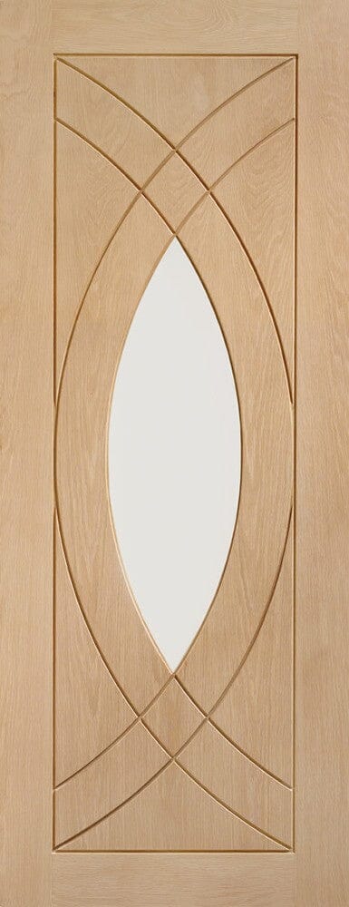 Treviso Pre-Finished Internal Oak Door with Clear Glass