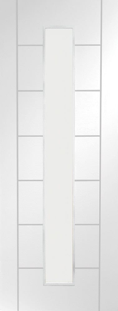 Palermo Original White Primed 1 Light Internal Door with Clear Glass