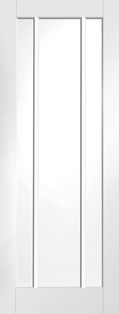Worcester Internal White Primed Fire Door with Clear Glass