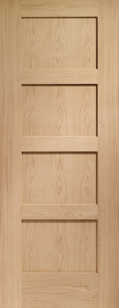 Shaker 4 Panel Pre-Finished Internal Oak Door