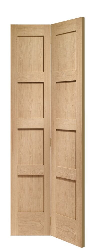 Shaker 4 Panel Bifold Internal Oak Door