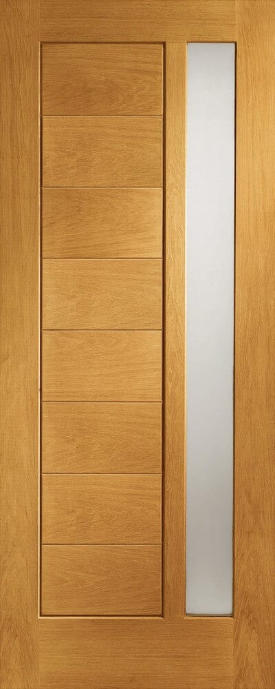 Modena Pre-Finished Double Glazed External Oak Door with Obscure Glass