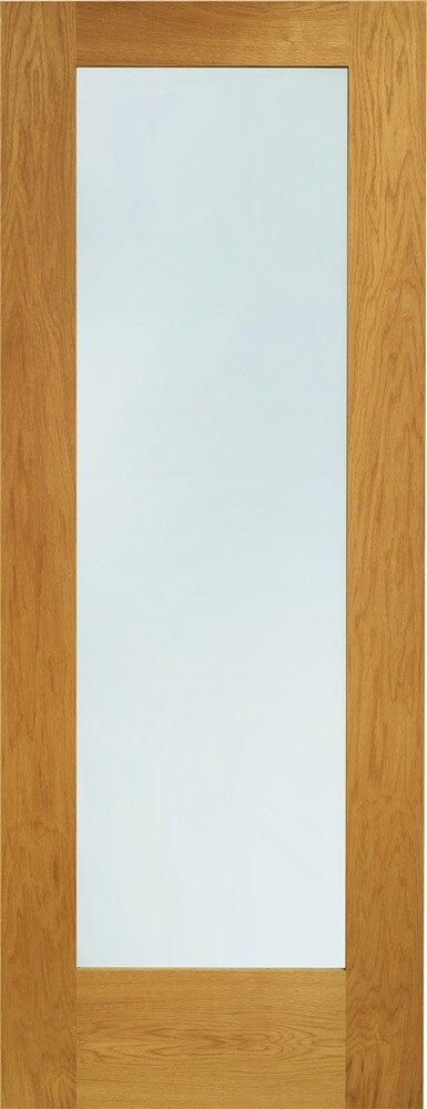 Pattern 10 Pre-Finished Double Glazed External Oak Door with Clear Glass
