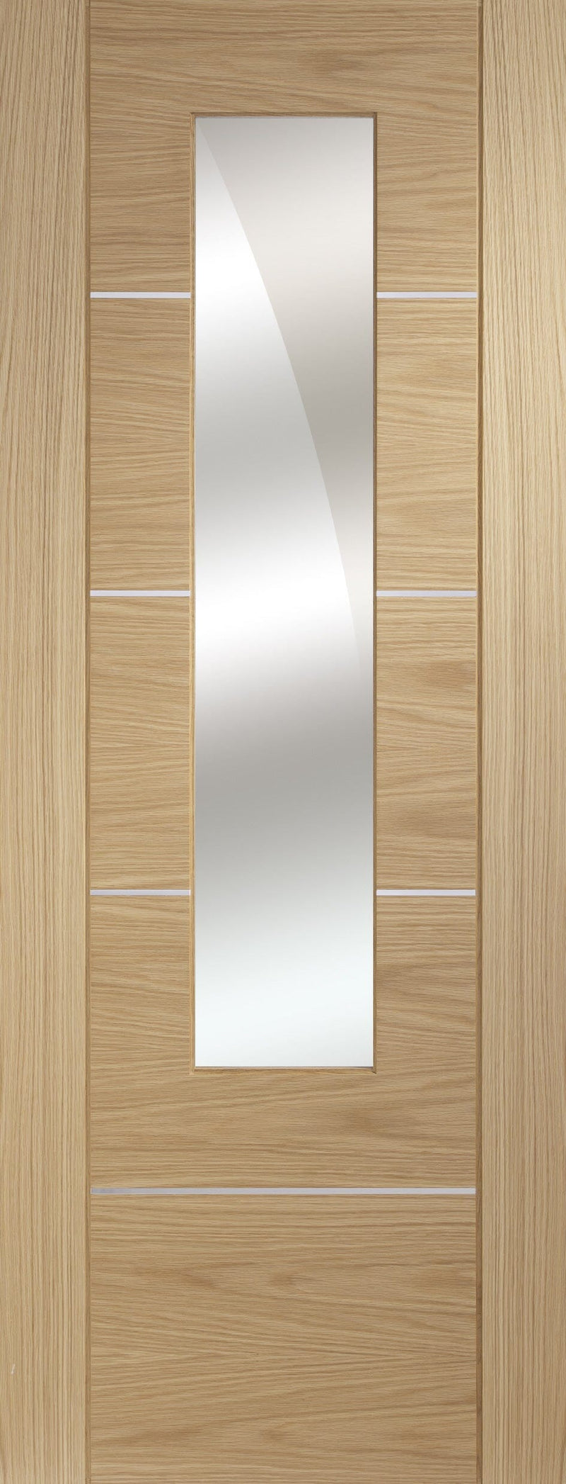Portici Pre-Finished Oak Door with Mirror Panel