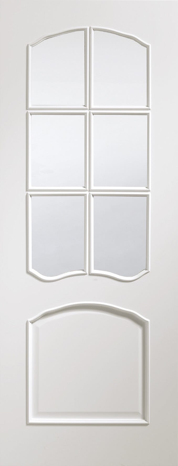 Riviera Pre-Finished Internal White with Clear Bevelled Glass