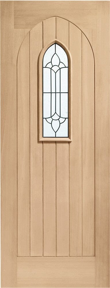 Westminster Triple Glazed External Oak Door (M&T) with Black Caming