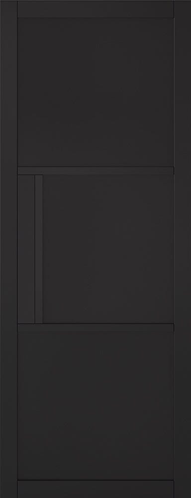 Black Tribeca 3 Panel Primed Internal Door