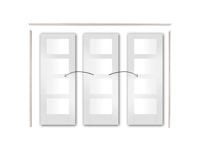 White Easi Slide Room Divider Door System (Excludes Doors)