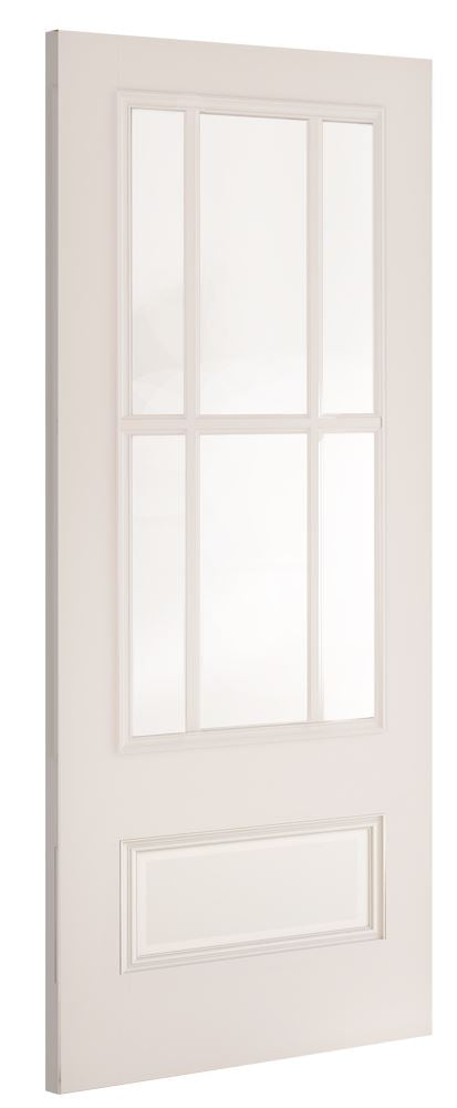 Canterbury White Primed Bevelled Glaze Internal Door