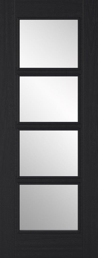 Charcoal Black Vancouver 4 Light Pre-Finished Internal Door
