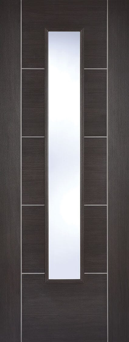Dark Grey Laminated Vancouver Glazed Pre-Finished Internal Door