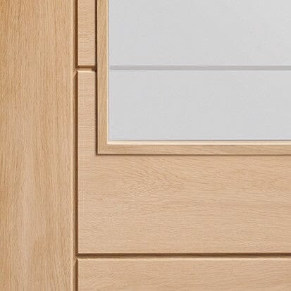 Palermo Original Oak 2XG Internal Door with Clear Etched Glass
