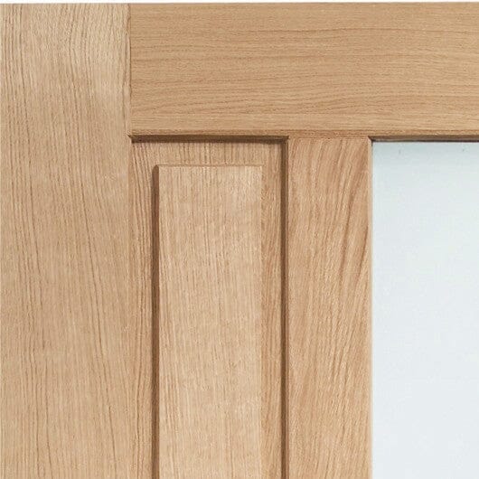 Padova Double Glazed External Oak Door (M&T) with Obscure Glass