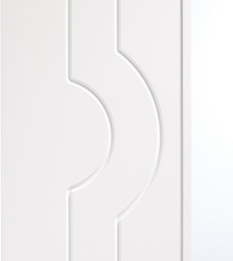 Potenza Pre-Finished White Internal Door with Clear Glass
