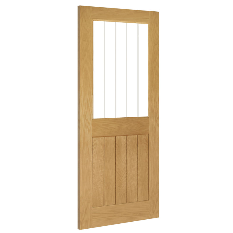 Ely Prefinished Oak Glazed (1L Half) Internal Door Internal Door Deanta 