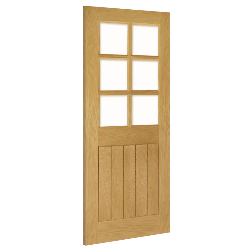 Ely Unfinished Oak Bevelled Glaze (6L) Internal Door