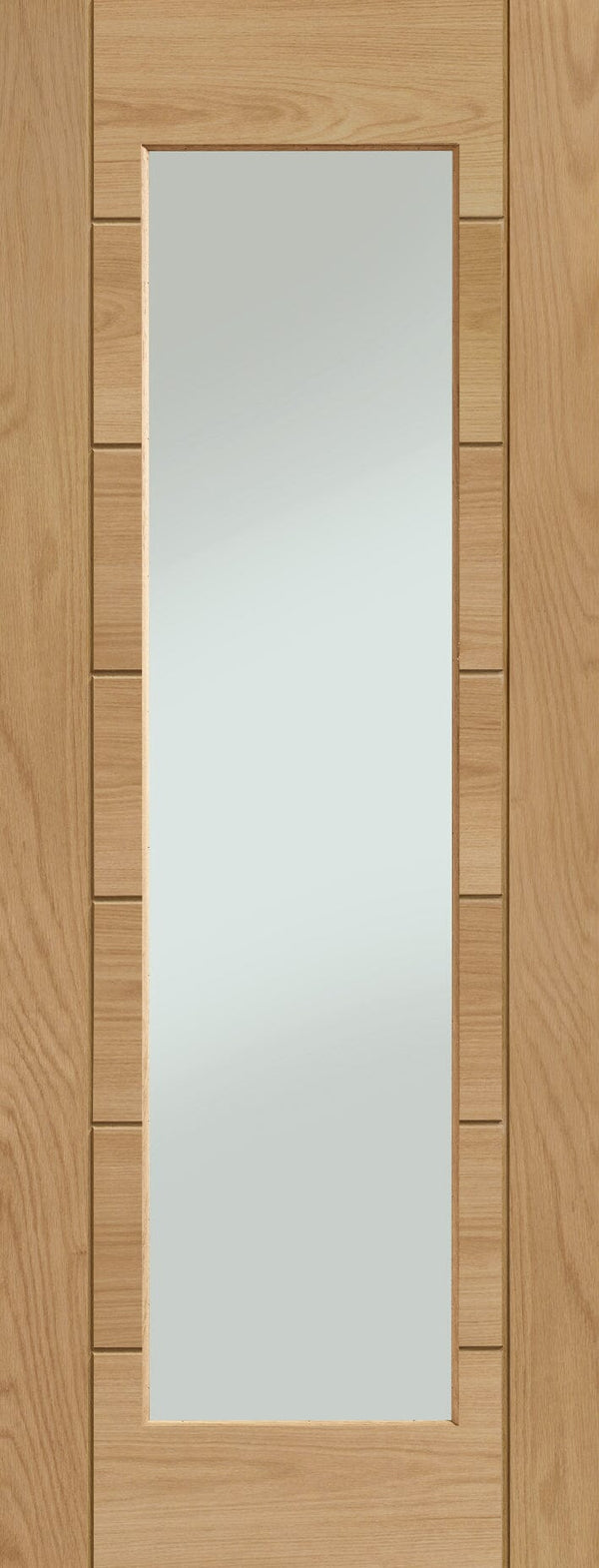 Palermo Essential 1 Light Pre-Finished Internal Oak Door with Clear Glass