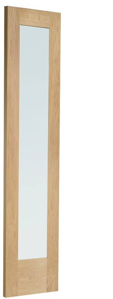 Pattern 10 Double Glazed External Oak Door (Dowelled) Side Light with Obscure Glass