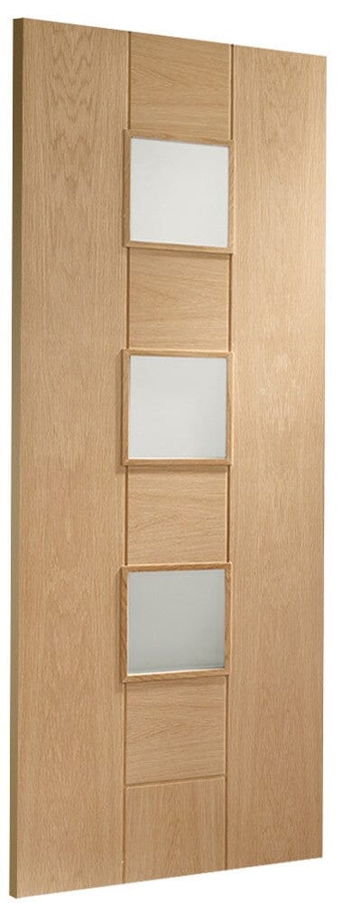 Messina Internal Oak Door with Obscure Glass