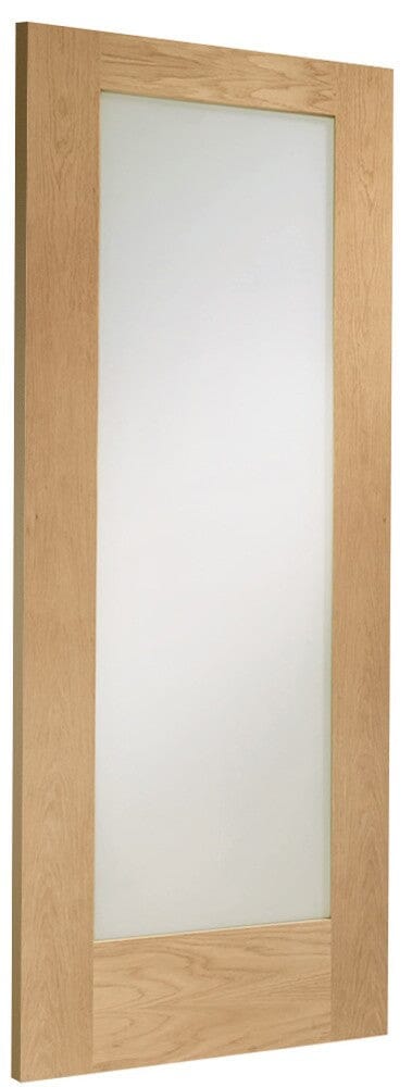 Pattern 10 Pre-Finished Internal Oak Door with Clear Glass